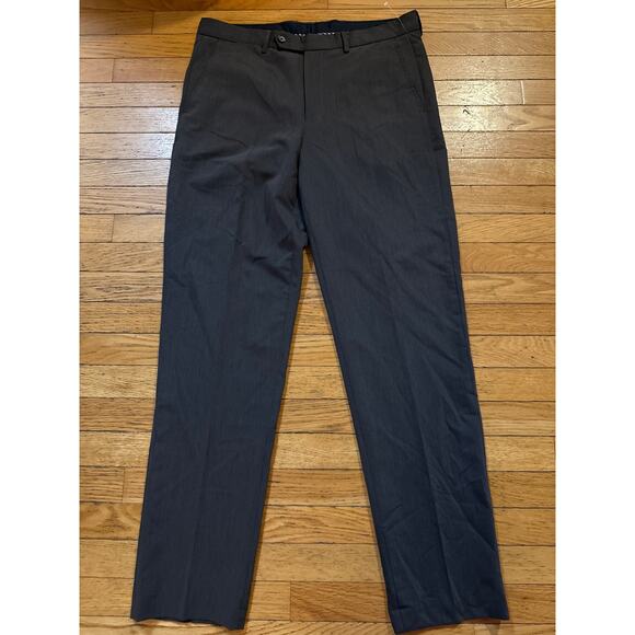 NEW Nautica Men’s Bi-Stretch Performance Dress Pants Gray 34x32 Flat Front - Picture 2 of 4